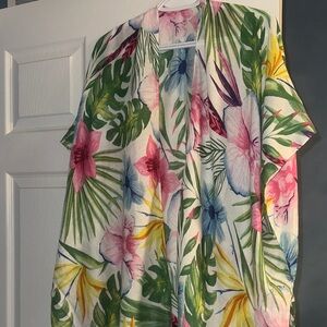 Floral Tropical Women Swim Coverup